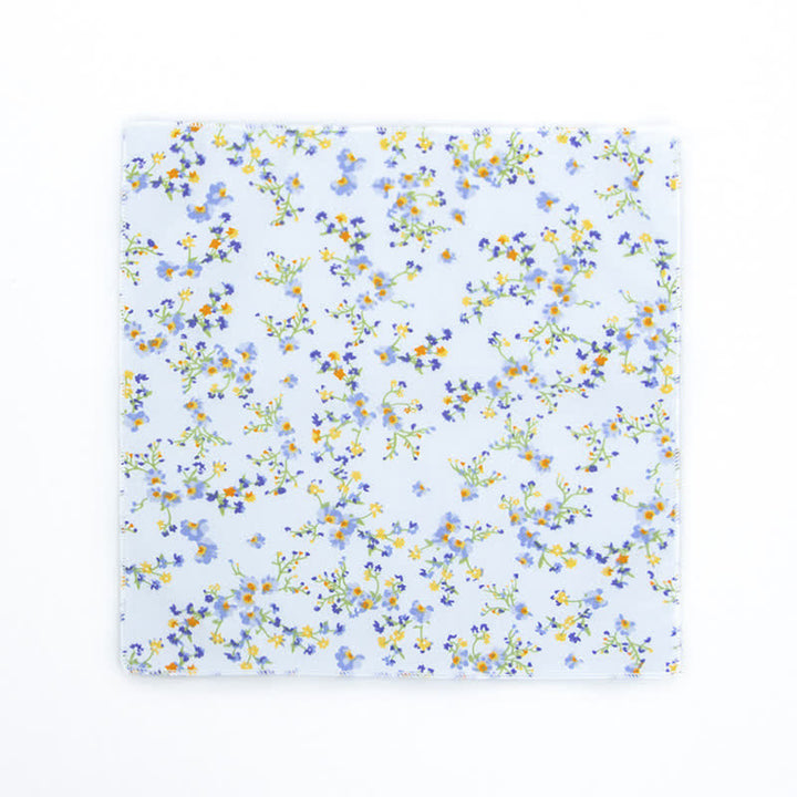 Pochette de costume en coton à motifs floraux pour homme