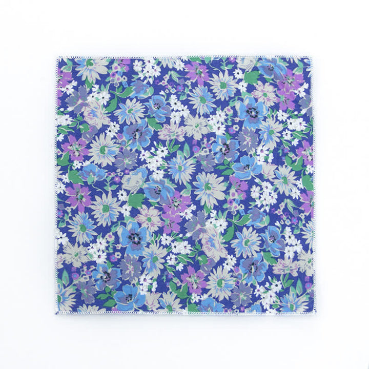 Pochette de costume en coton à motifs floraux pour homme