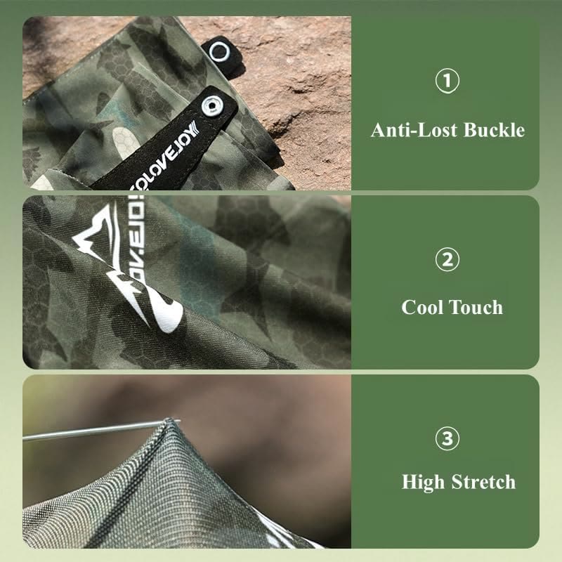 Gants de pêche en plein air, demi-doigts, en tissu de soie glacée, protection UV