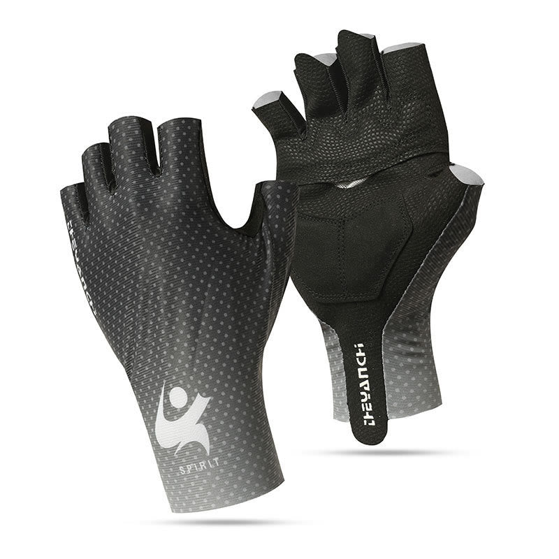 Gants de cyclisme demi-doigts antidérapants en soie glacée