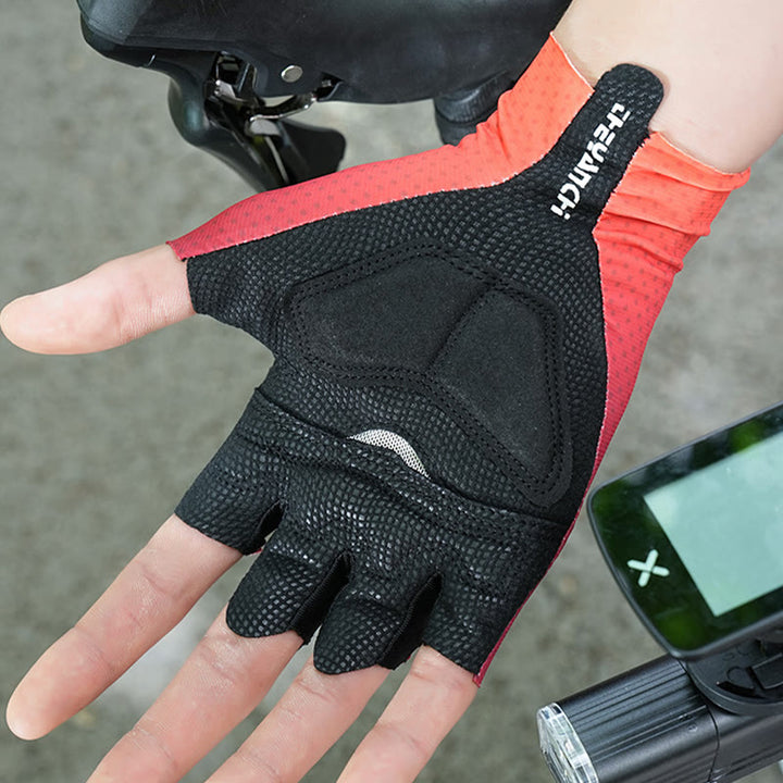 Gants de cyclisme demi-doigts antidérapants en soie glacée