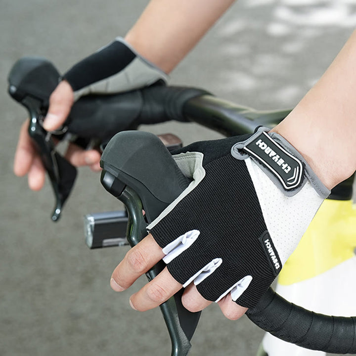 Gants de cyclisme unisexes antidérapants à mi-doigts