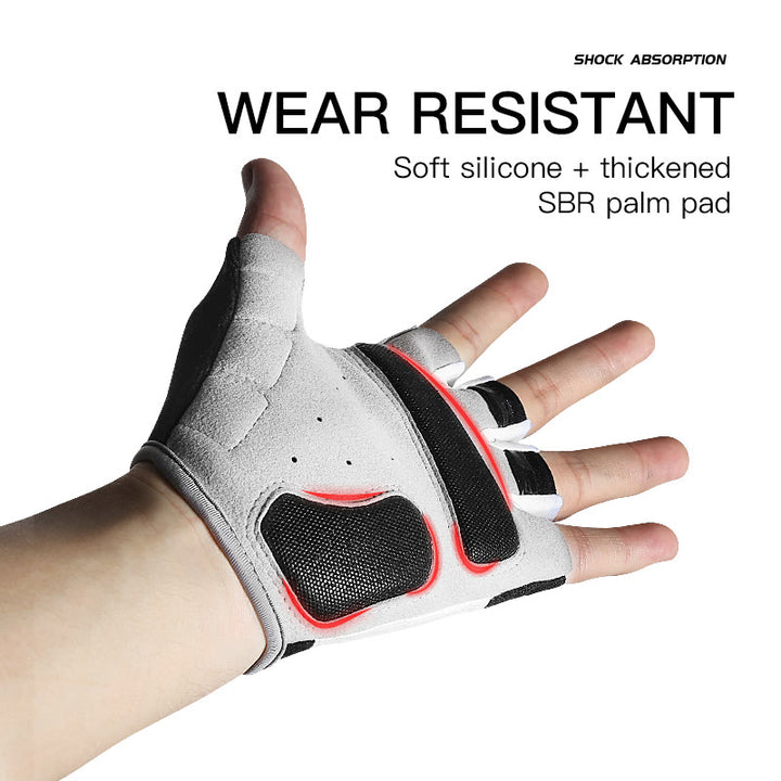 Gants de cyclisme unisexes antidérapants à mi-doigts