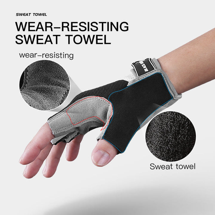 Gants de cyclisme unisexes antidérapants à mi-doigts