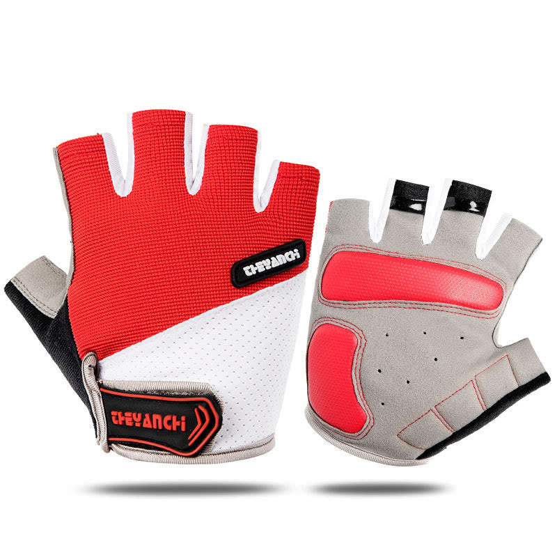 Gants de cyclisme unisexes antidérapants à mi-doigts