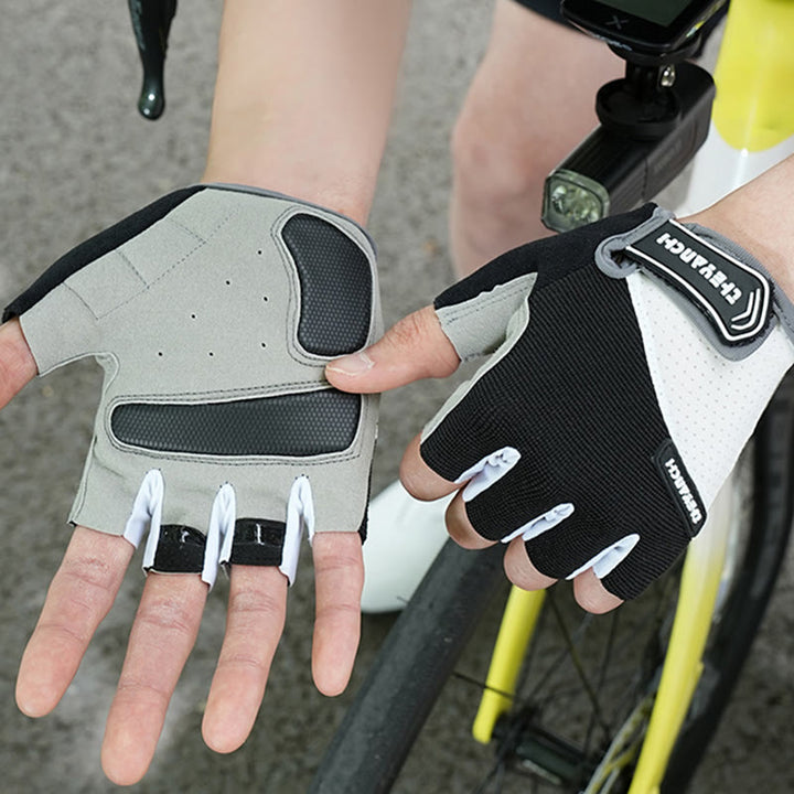 Gants de cyclisme unisexes antidérapants à mi-doigts