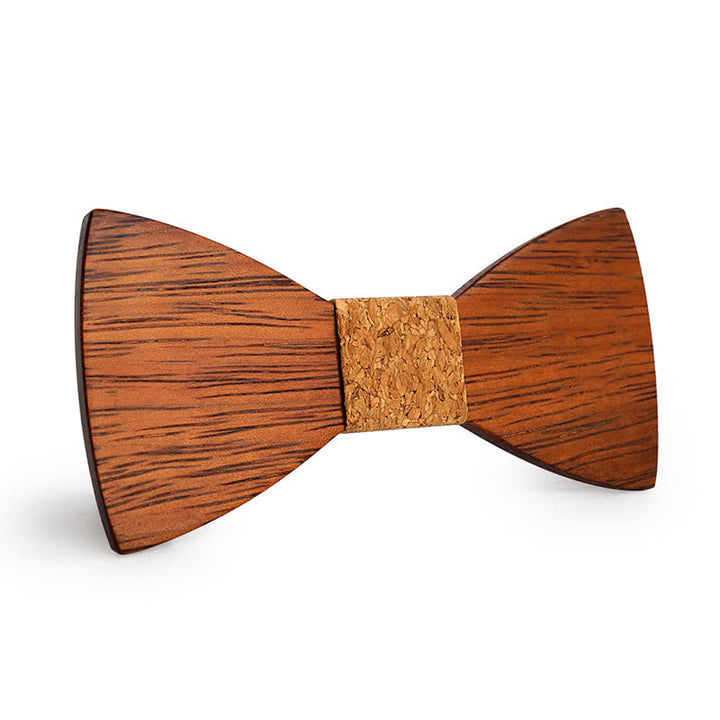 Noeud papillon en bois de bambou fait main pour homme