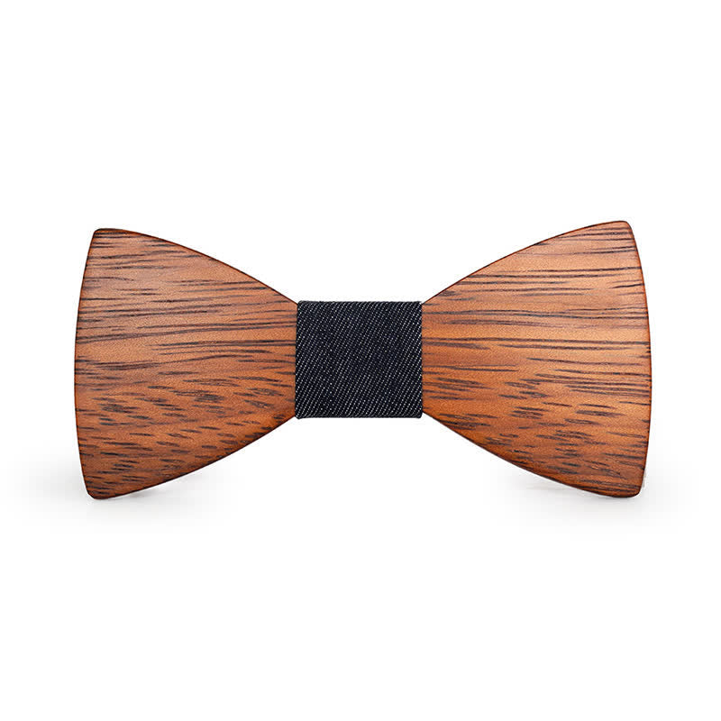Noeud papillon en bois de bambou fait main pour homme