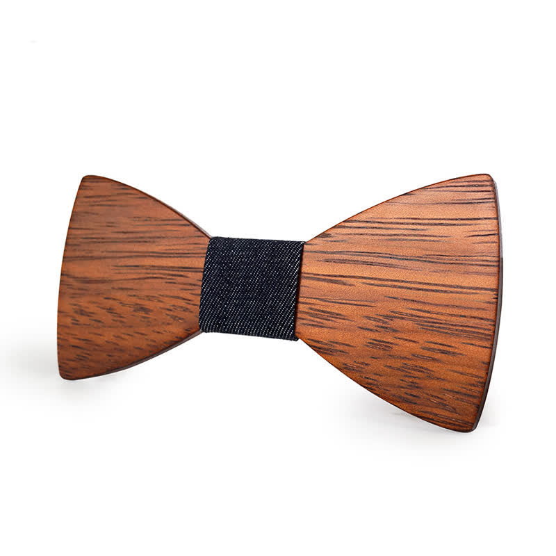 Noeud papillon en bois de bambou fait main pour homme