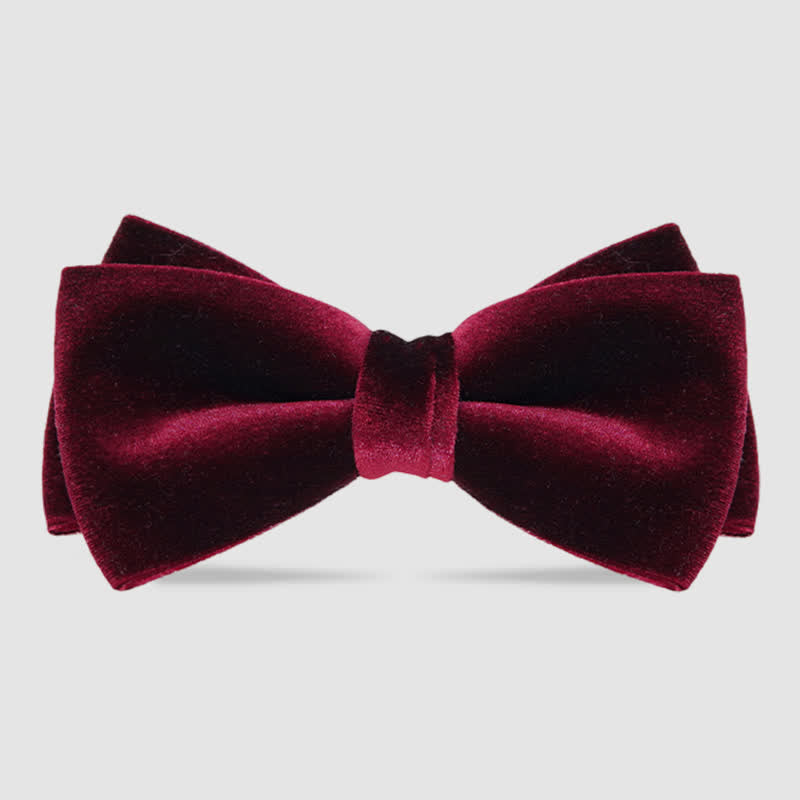 Nœud papillon luxueux en velours double épaisseur pour homme