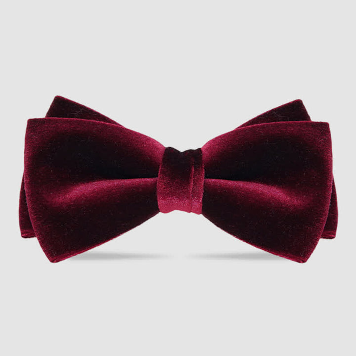 Nœud papillon luxueux en velours double épaisseur pour homme