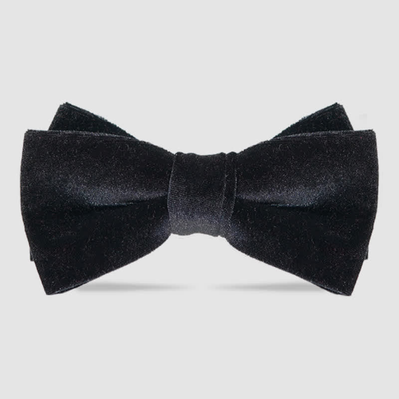 Nœud papillon luxueux en velours double épaisseur pour homme