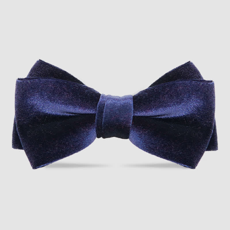 Nœud papillon luxueux en velours double épaisseur pour homme