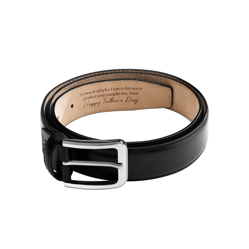 Ceinture en cuir personnalisée simple avec pointe gravée