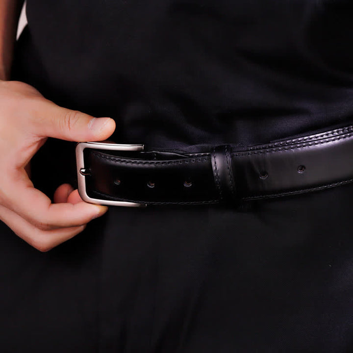 Ceinture en cuir personnalisée simple avec pointe gravée