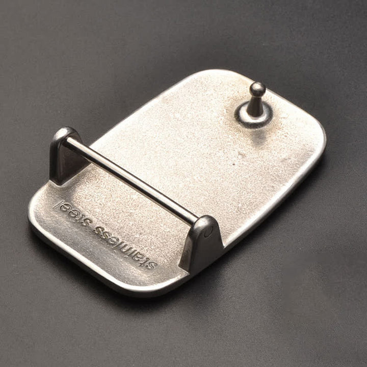 Ceinture en cuir avec boucle en acier inoxydable et monogramme personnalisé simple - image 6