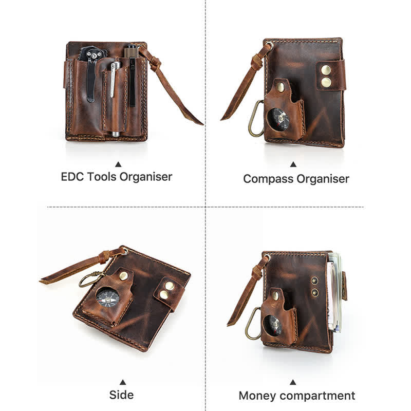 Sac de ceinture en cuir avec organiseur de poche pour portefeuille EDC personnalisé - image 13