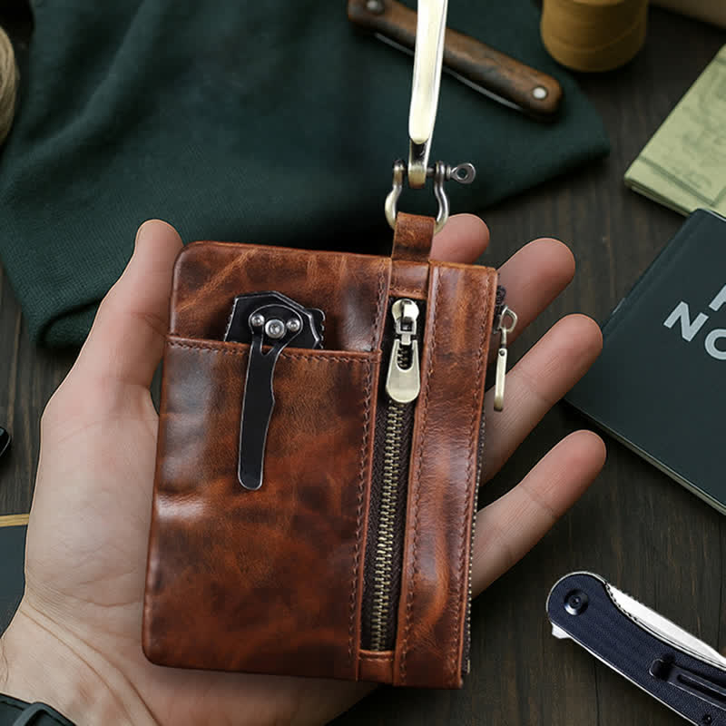 Sac à outils fonctionnel en cuir avec grande boucle à crochet - image 8