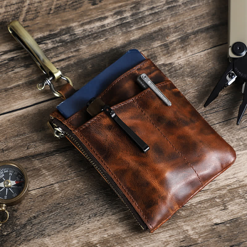 Sac à outils fonctionnel en cuir avec grande boucle à crochet - image 9