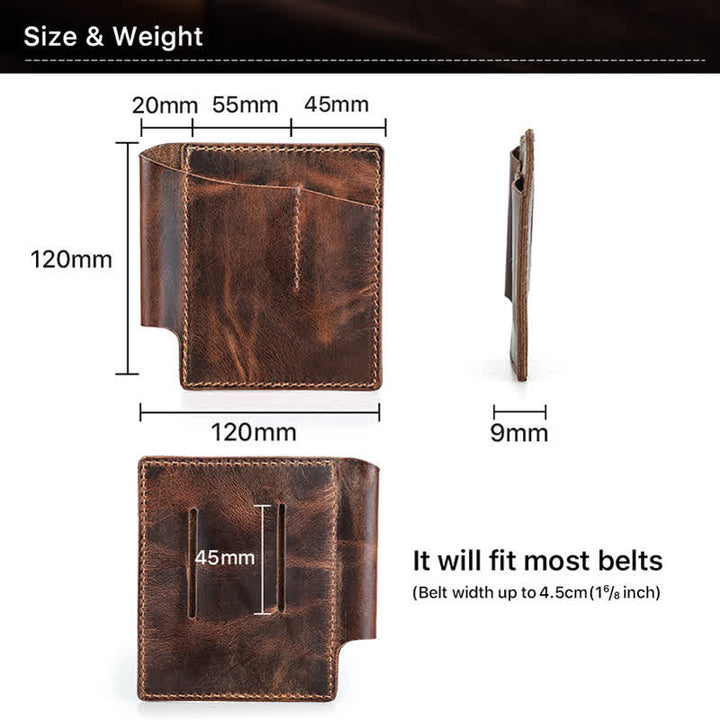 Sac ceinture organiseur de poche rétro en cuir EDC - image 7