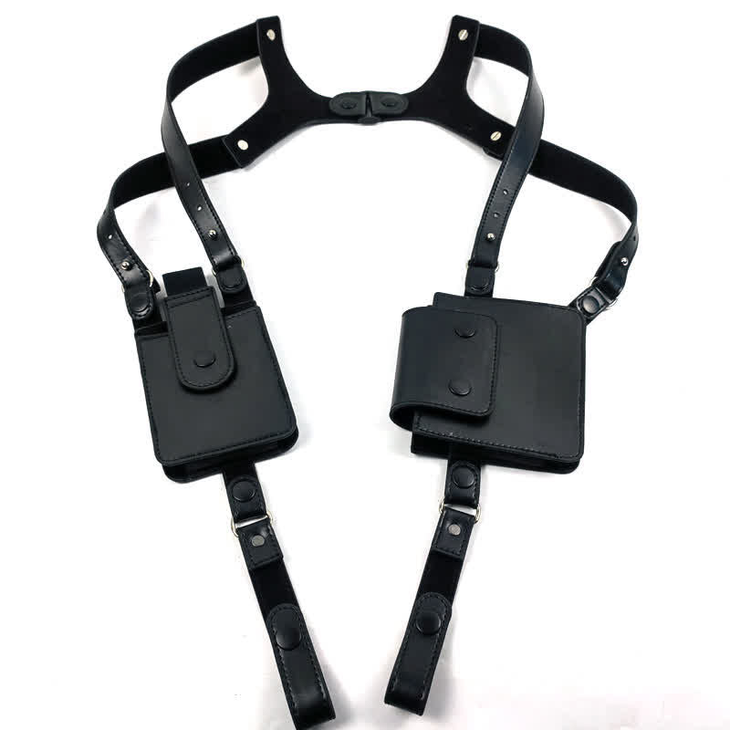 Sac à bandoulière double sport avec passant de ceinture - Noir - image 1