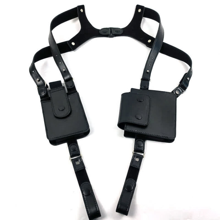 Sac à bandoulière double sport avec passant de ceinture - Noir - image 1