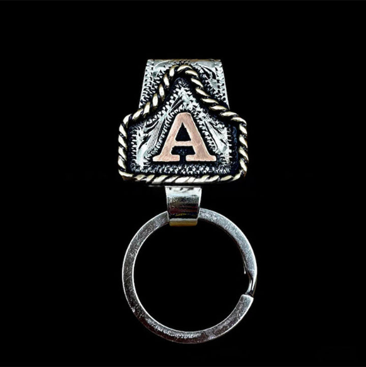 Porte-clés rétro en métal style cowboy western - image 0