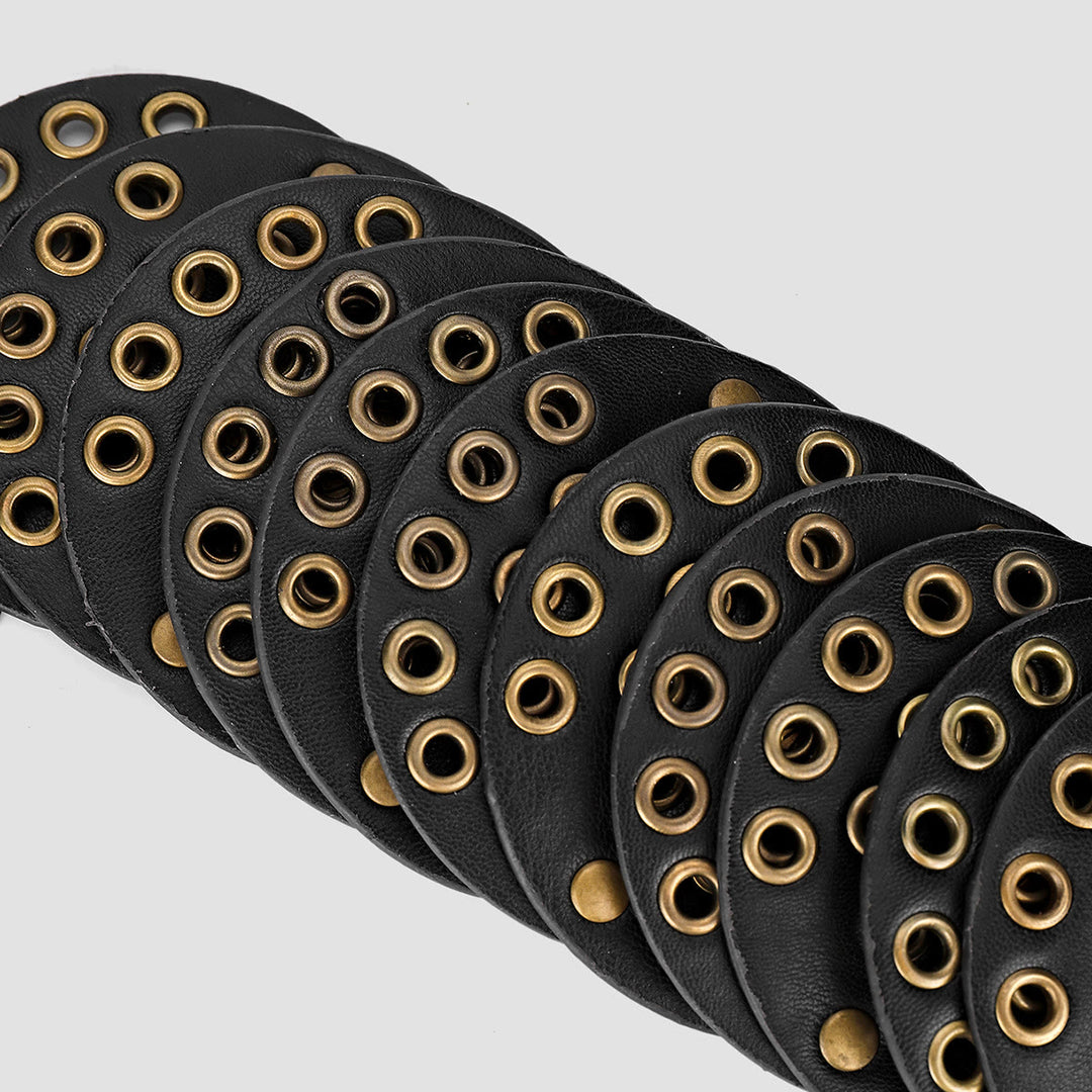 Ceinture en cuir pour femme, style rétro occidental, creuse et exagérée - image 4