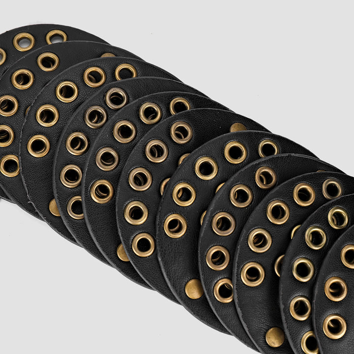 Ceinture en cuir pour femme, style rétro occidental, creuse et exagérée - image 4