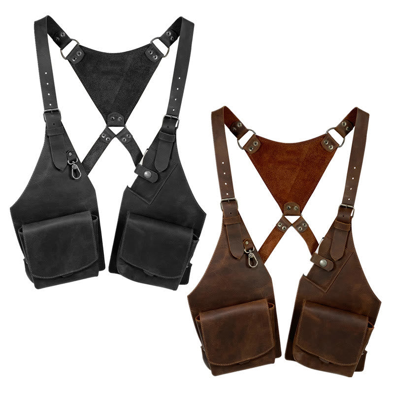 Sac à bandoulière style médiéval à grandes poches - image 5