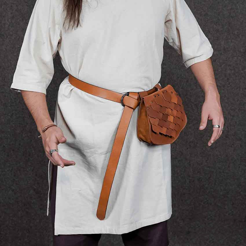 Sac ceinture viking de grande capacité de style médiéval en écailles de poisson - image 2