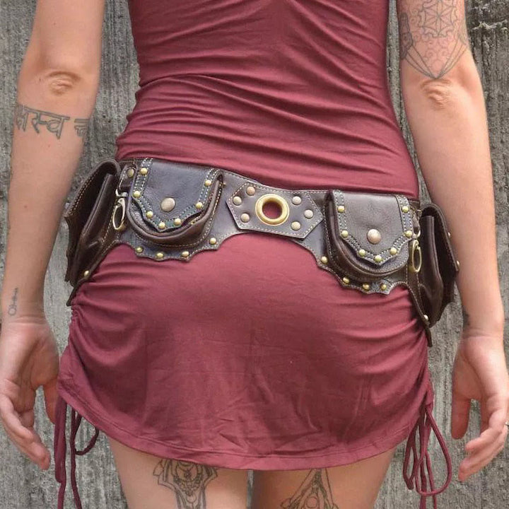 Sac ceinture rétro multi-poches style viking - image 7