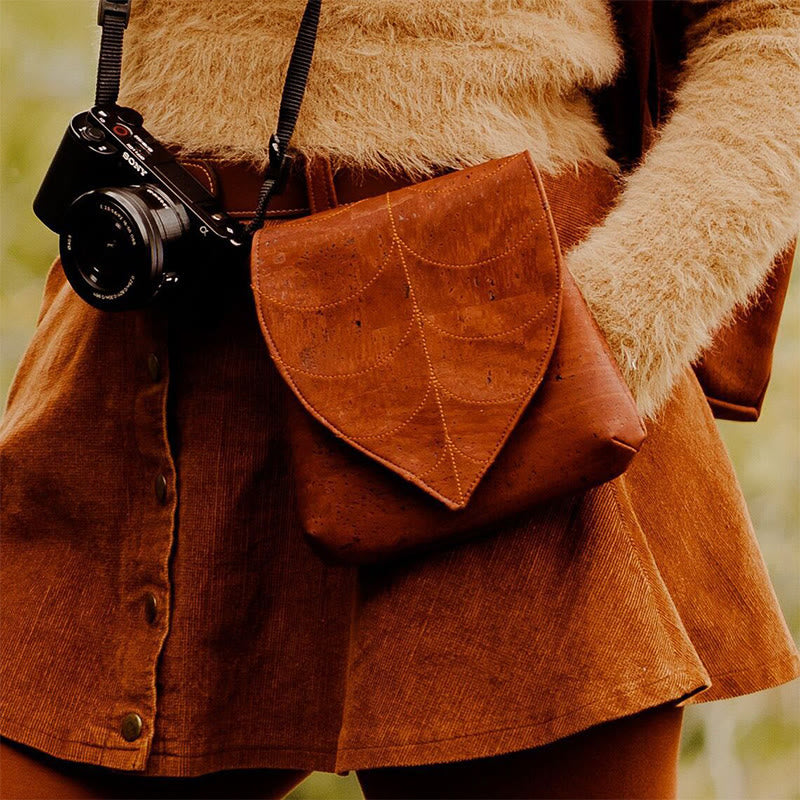 Sac ceinture Viking rétro Halloween en forme de feuille pour femme - Brun - image 5