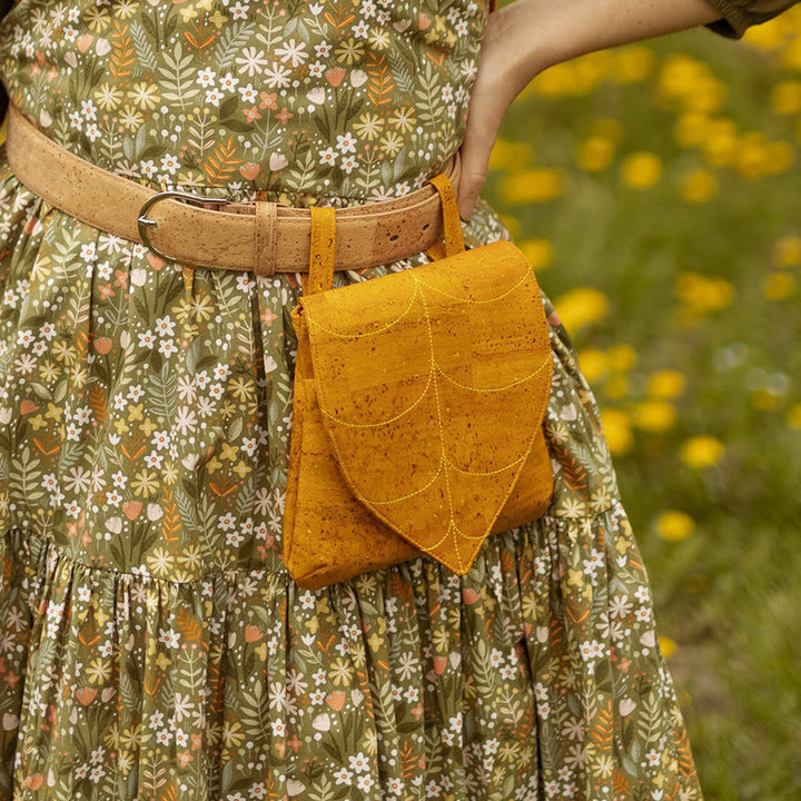 Sac ceinture Viking rétro Halloween en forme de feuille pour femme - Jaune - image 6