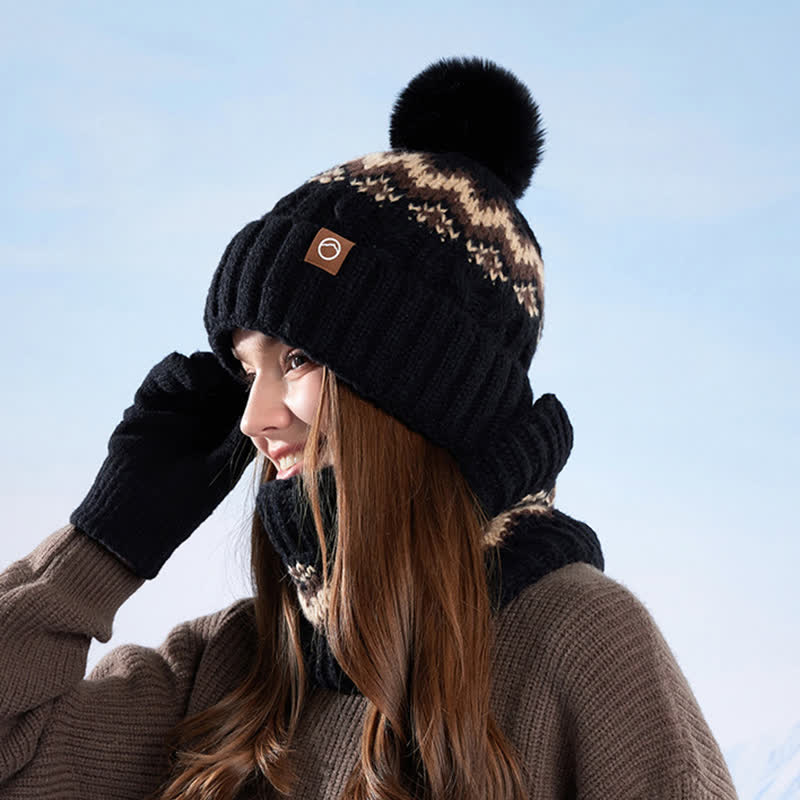 Ensemble de 3 pièces de style minimaliste, chapeau, cache-cou, gants - image 15