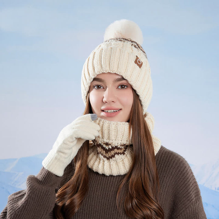 Ensemble de 3 pièces de style minimaliste, chapeau, cache-cou, gants - image 13