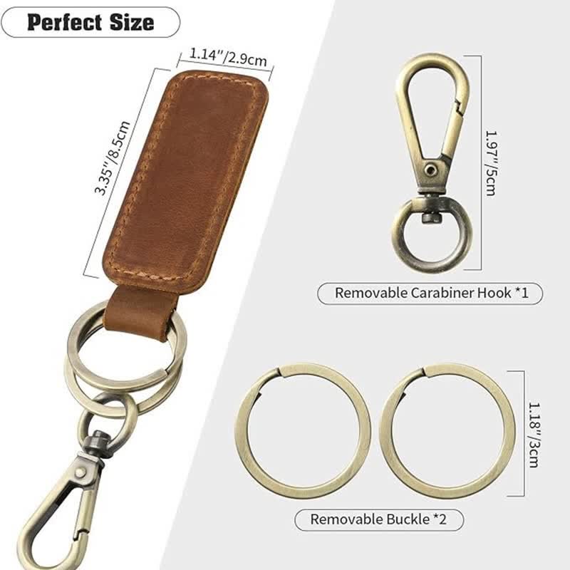Porte-clés en cuir personnalisé gravé Cutsom - image 5