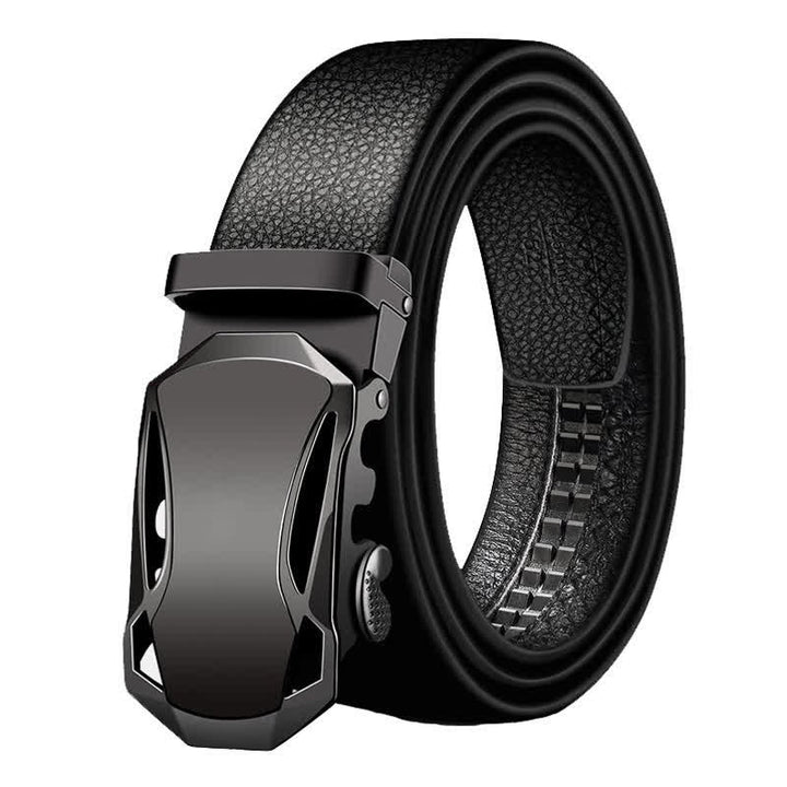 Ceinture en cuir de luxe à boucle automatique pour homme