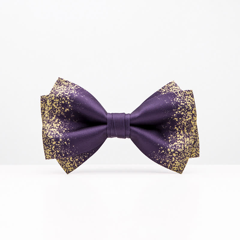 Nœud papillon pour homme, ciel nocturne resplendissant violet