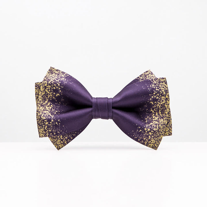Nœud papillon pour homme, ciel nocturne resplendissant violet