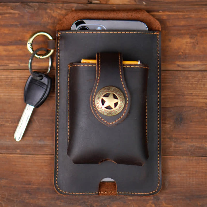 Sac ceinture en cuir à ventouse magnétique pour téléphone Star