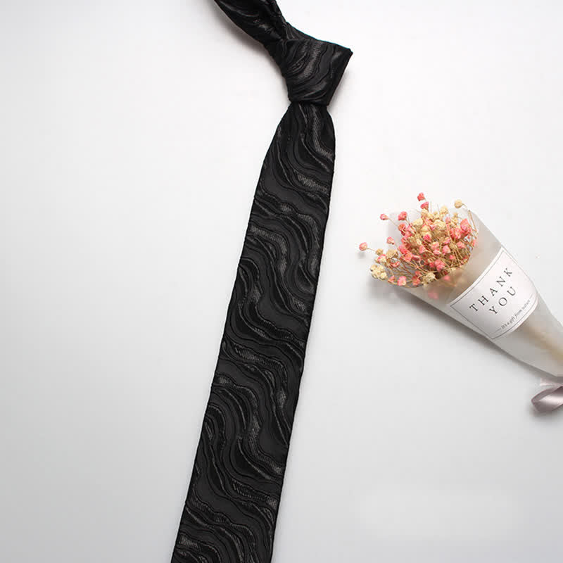 Cravate à rayures pour homme avec motif vague exotique