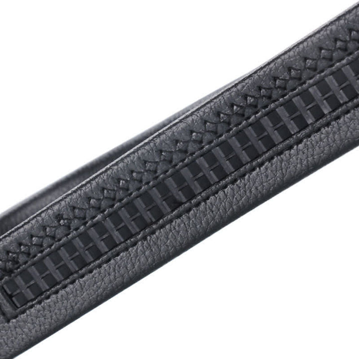 Ceinture en cuir de luxe à boucle automatique pour homme