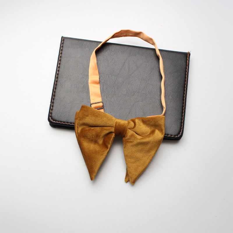 Nœud papillon de mariage surdimensionné en velours pour homme