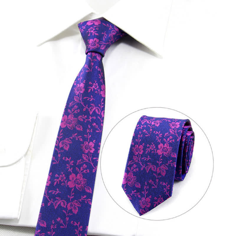Cravate à petites fleurs printanières pour homme