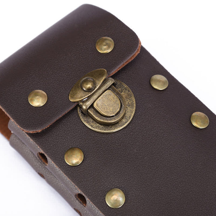 Sac ceinture vertical à double couche pour téléphone