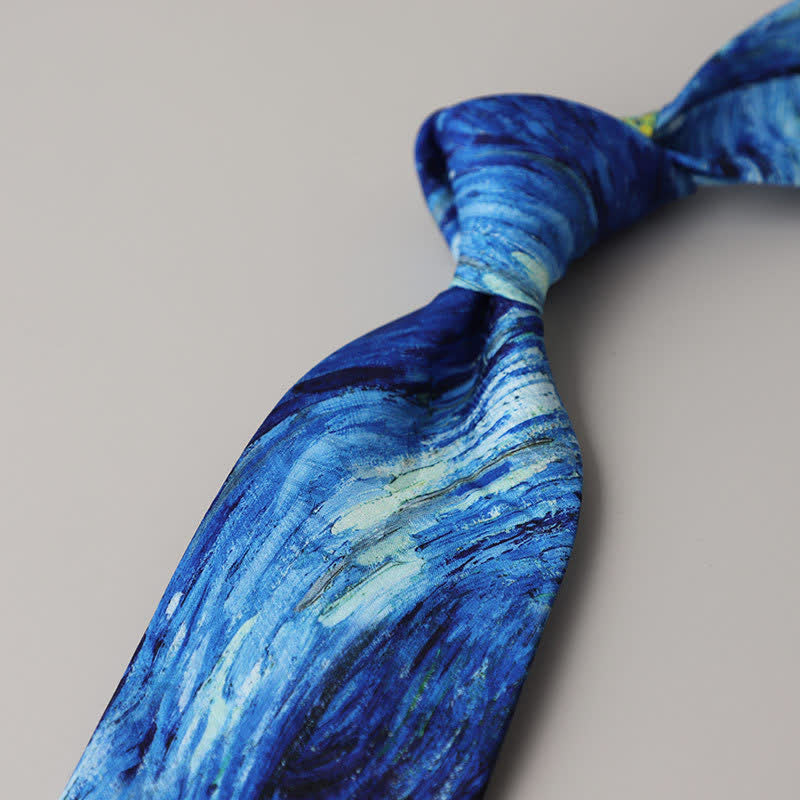 Cravate pour homme avec peinture abstraite classique