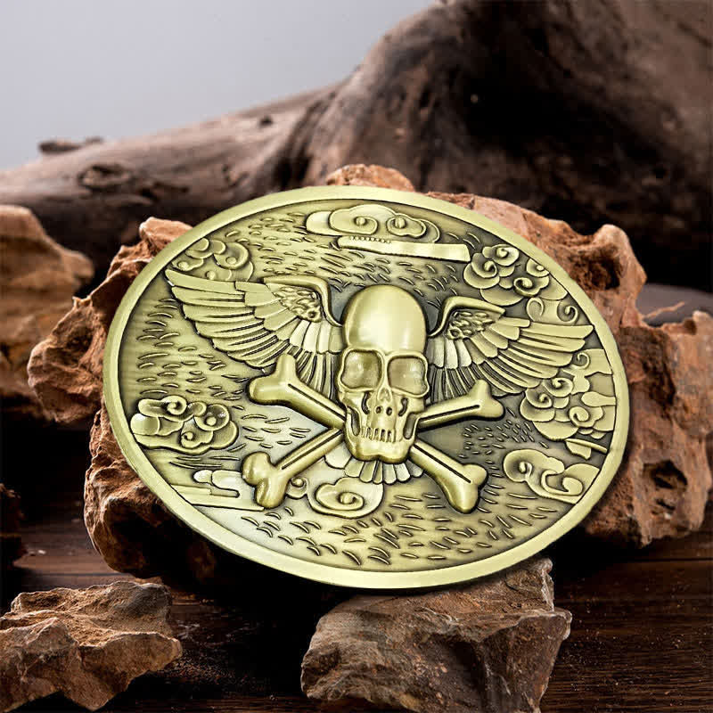 Ceinture en cuir avec boucle créative pour porte-bière en forme d'ange et de crâne pour homme