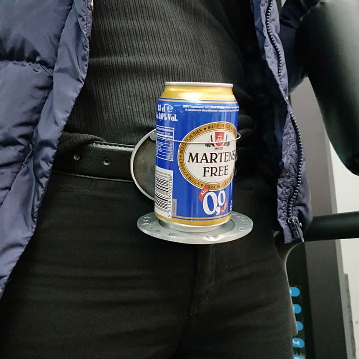Ceinture en cuir avec boucle créative pour porte-bière en forme d'ange et de crâne pour homme