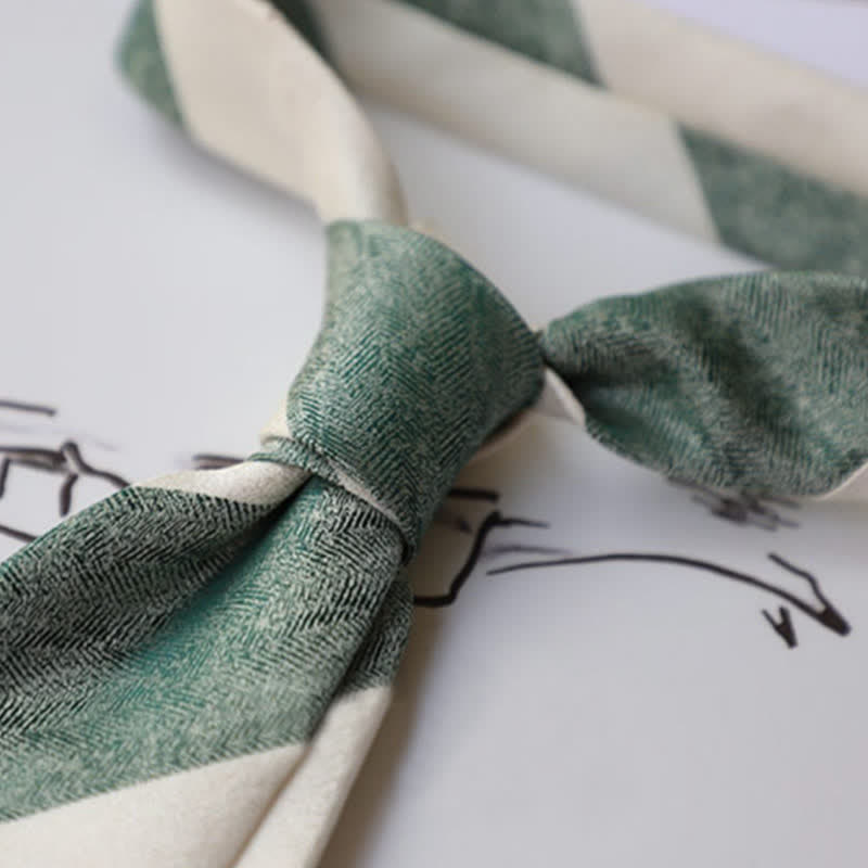 Cravate rayée à blocs de couleurs pour hommes